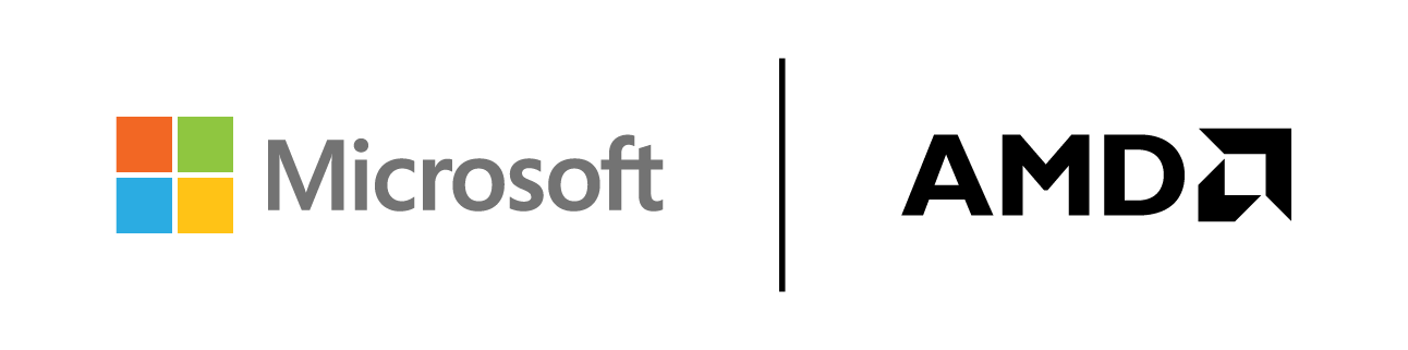 Patrocinadores Microsoft e AMD